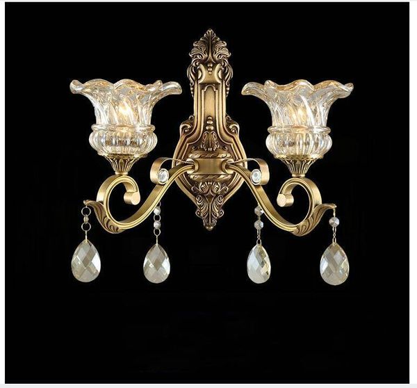 

modern crystal wall light bronze color sconces lamp crystals brackets for bedroom living room lighting lamps
