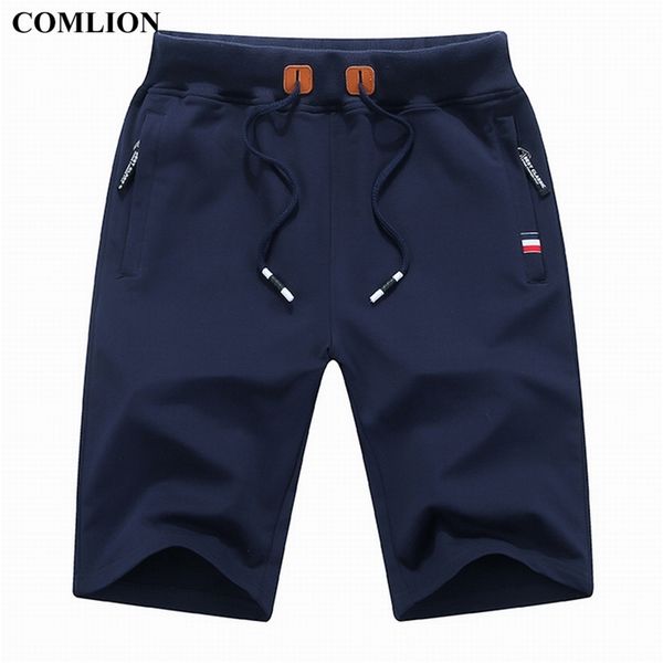 

comlion arrival men shorts summer brand casual mens cotton homme stylish beach male short pants plus 1a 210629, White;black