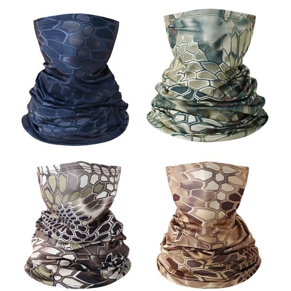 

cycling caps & masks military tactical bandana men women camouflage face scarves tubular head mask scraf outdoor camping hunting neck gaiter, Black
