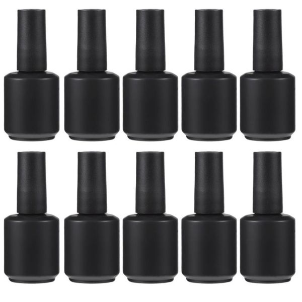 

glass empty nail polish bottle hairbrush varnish storage bottles & jars