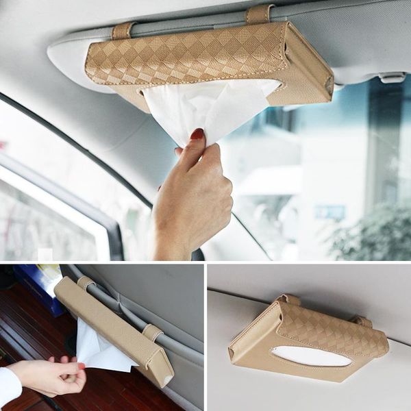 

tissue boxes & napkins car bag sunshade seat back hanging type box extraction paper
