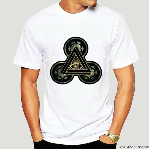 

men's t-shirts triangle eye t-shirt, White;black