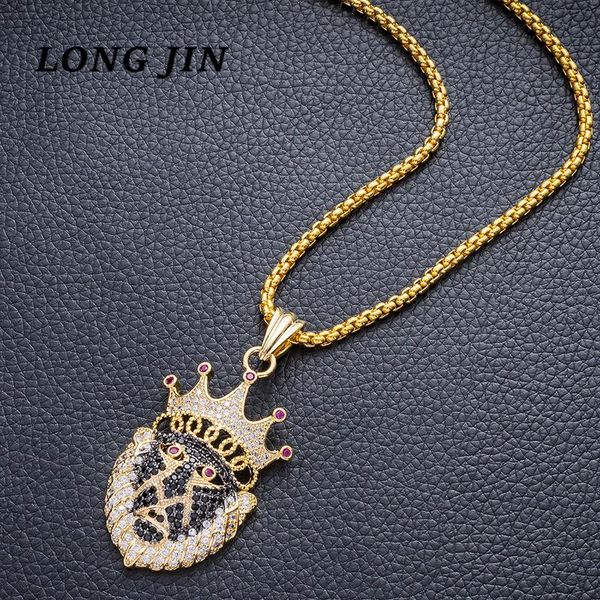 

pendant necklaces european and american scarecrow punk pharaoh king rap hip hop black hip-hop party necklace, Silver