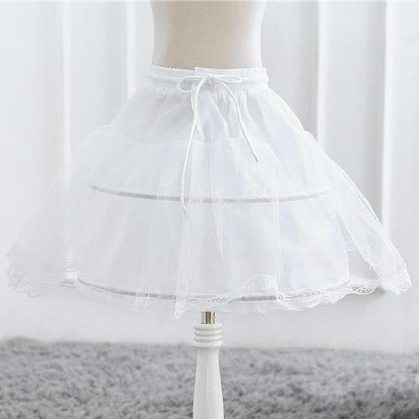 

skirts children white petticoat ball gown solid lace for girls kids flexible waist drawstring underskirt wear vestido s, Blue