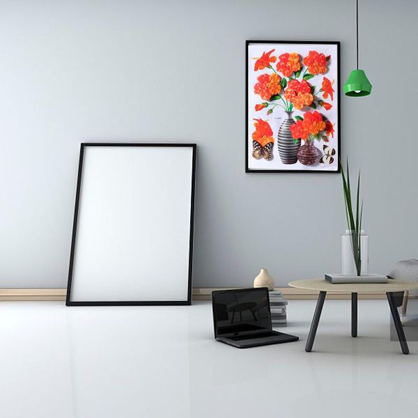 

wall stickers 3d decorative self-adhesive floral & vase decor decal for diy room home da