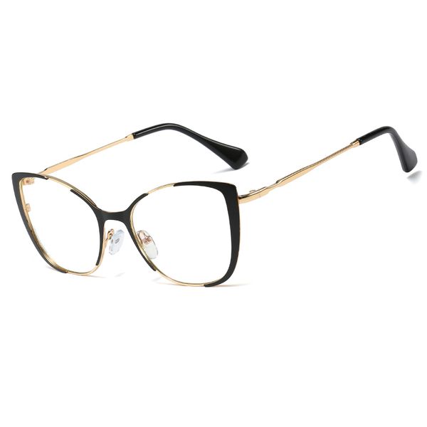 

metal frame women eyeglasses fashion blue light blocking glasses hipster tl95547, White;black
