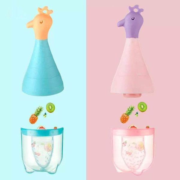 

1pcs baby pacifier bottles feeding auxiliary fruit feeder safety pp+silicone nipple cartoon chicken chewing device pacifiers#