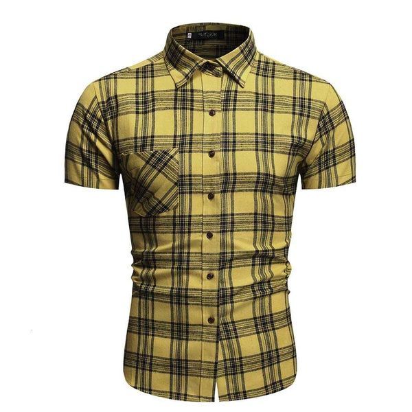 

men's shirt 2020 summer men's fashion casual large plaid short sleeve shirt, White;black