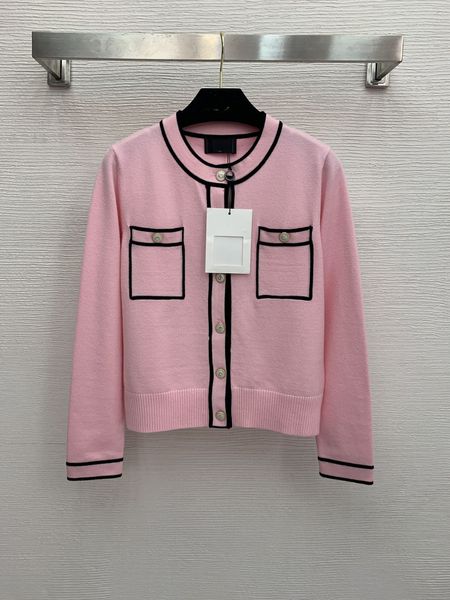 

milan runway sweaters 2021 autumn winter long sleeves o neck women's sweater high end jacquard cardigan designer sweater 0903-13, White;black