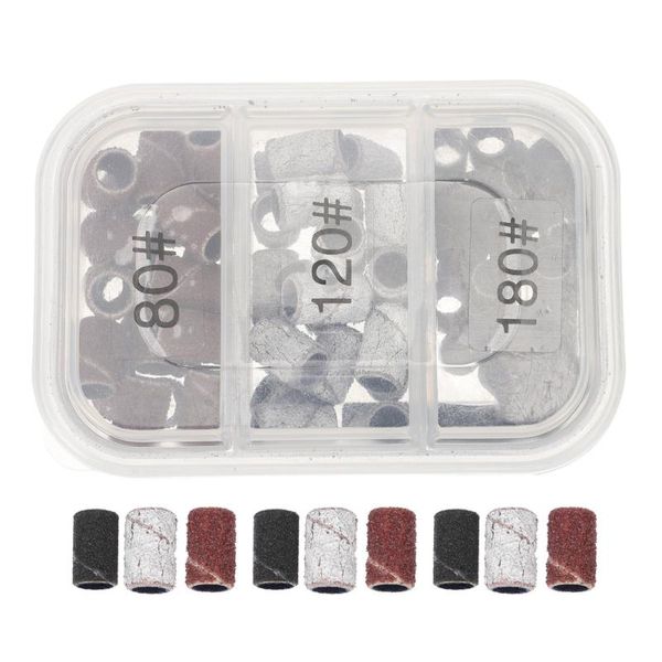 

nail gel 1 box of professional sanding rings manicure tools grinding, Red;pink