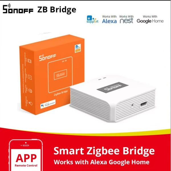 

smart home control sonoff zbbridge zigbee bridge remotely and wi-fi devices on ewelink app works with alexa google