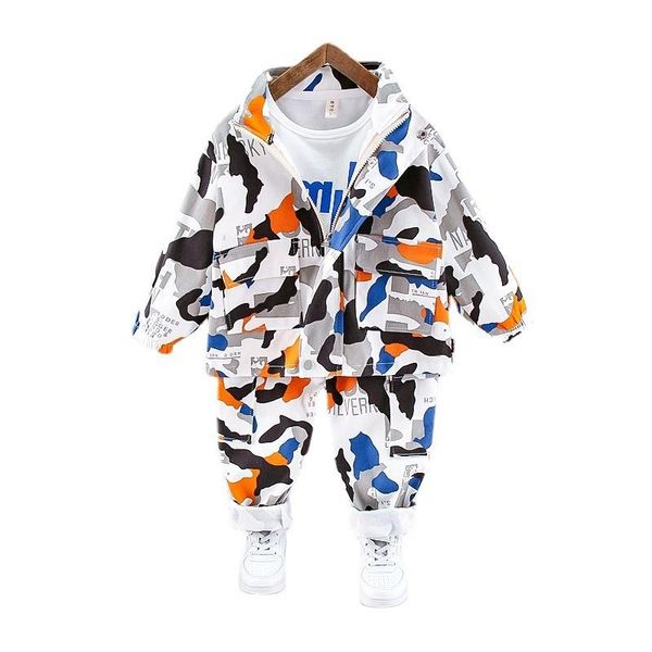 

clothing sets fashion children sportswear autumn baby clothes boys sport jacket t-shirt pants 3pcs/set toddler casual kids tracksuits, White