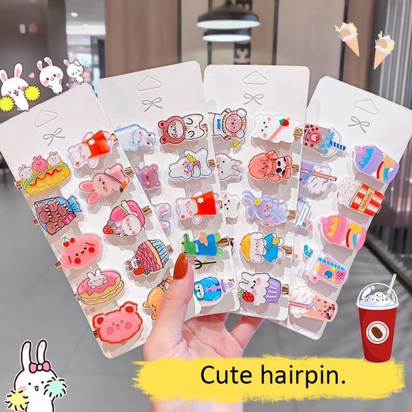 

hair accessories girls cute colorful cartoon animal hairpins kids sweet clips barrettes headband fashion, Slivery;white