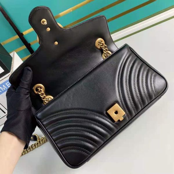 

fashion designer bags woman chain handbags shoulder bag designers handbag lady genuine leather banquet black wite messenger crossbody bag mm