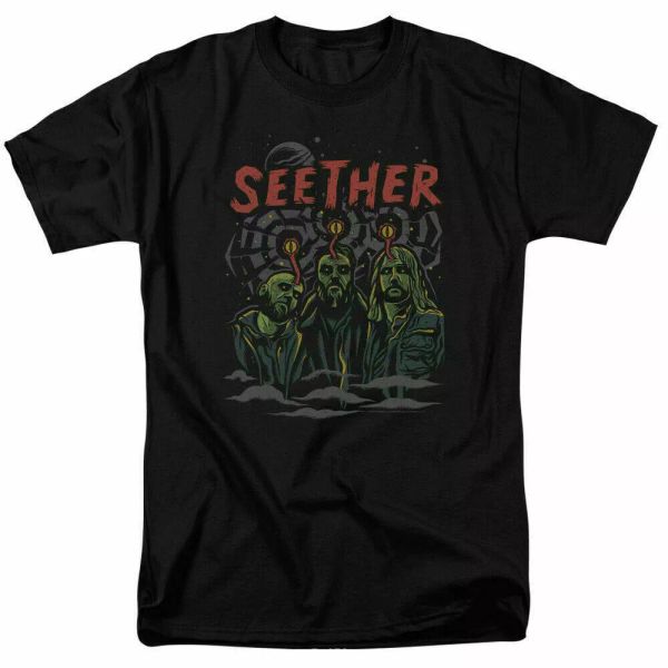 

seether mind control t shirt licensed rock n roll music band tee black, White;black