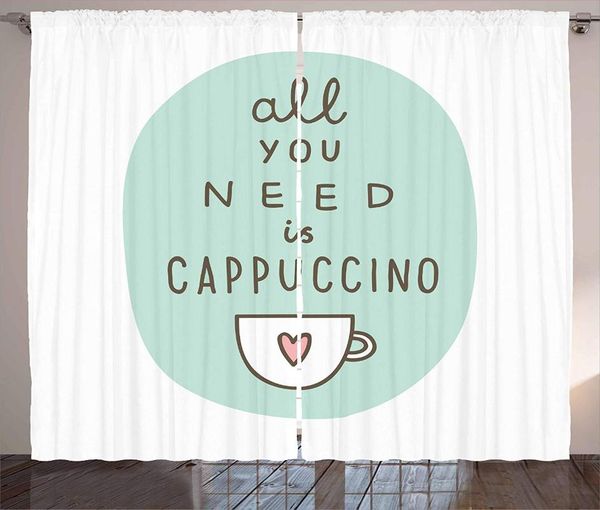 

curtain & drapes funny words kitchen curtains all you need a cappuccino quote with cup of coffee and heart home window decor for