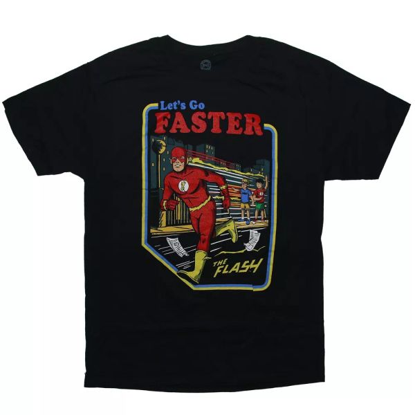 

dc comics the flash "let's go faster" t shirt sizes s to 3xl, White;black