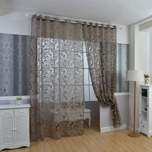 

curtain & drapes window curtains 2021 1 pcs solid drape panel daylight protection sheer scarf valances