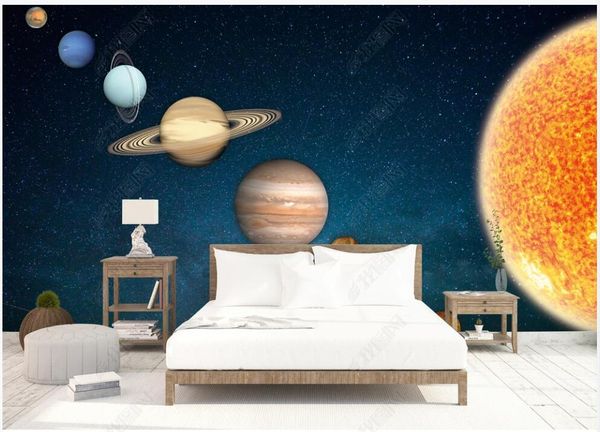 

wallpapers 3d po wallpaper for walls in rolls custom mural universe galaxy solar system earth room home decor panels on the wall