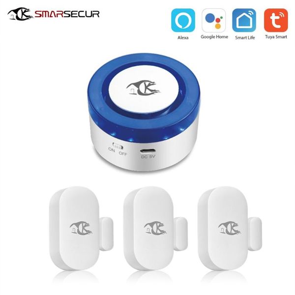 

home security wifi alarm siren for smart life app intruder burglar system systems