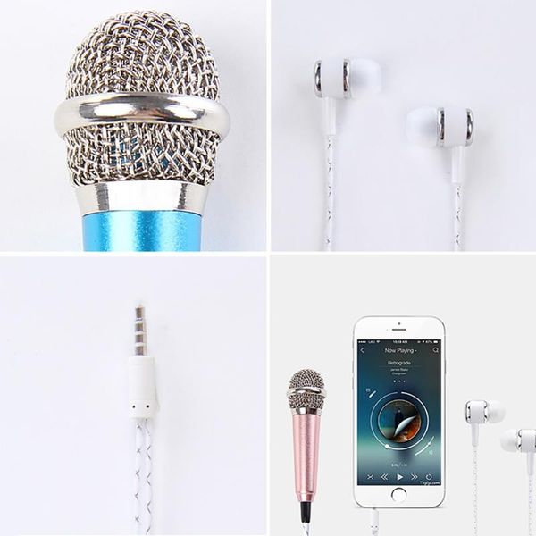 

microphones portable 3.5mm stereo studio condenser mic ktv karaoke mini microphone for cell phone lappc desksmall size