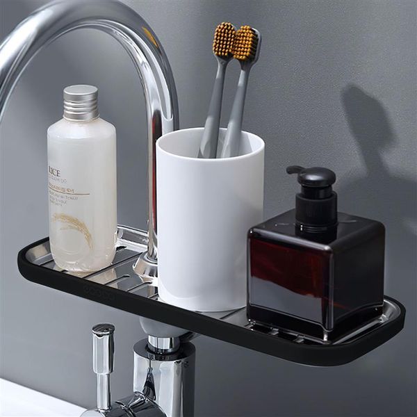 

storage baskets 1pc stainless steel faucet rack kitchen tool artifact sink rag drain basket bathroom shelves