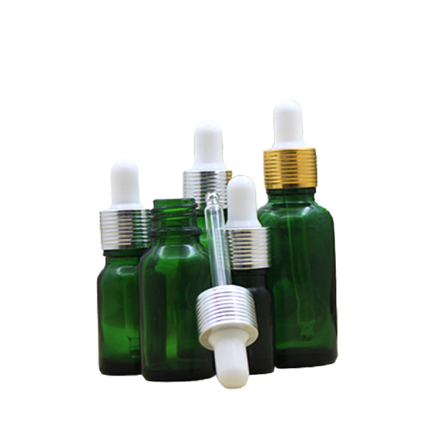 

storage bottles & jars 5ml 10ml 30ml 50ml 100ml gold silver ring rubber dropper refillable bottle empty green glass cosmetic essential oil v