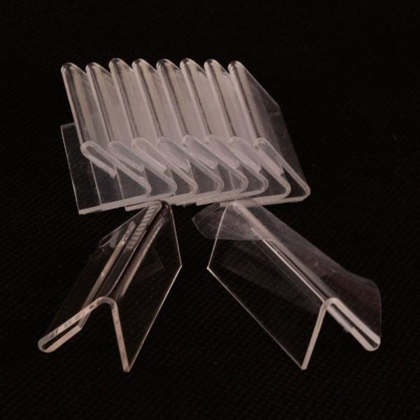 

frames 25pcs clear price tag clip sign card holder stands poster racks plastic mini label acrylic display 20x40mm