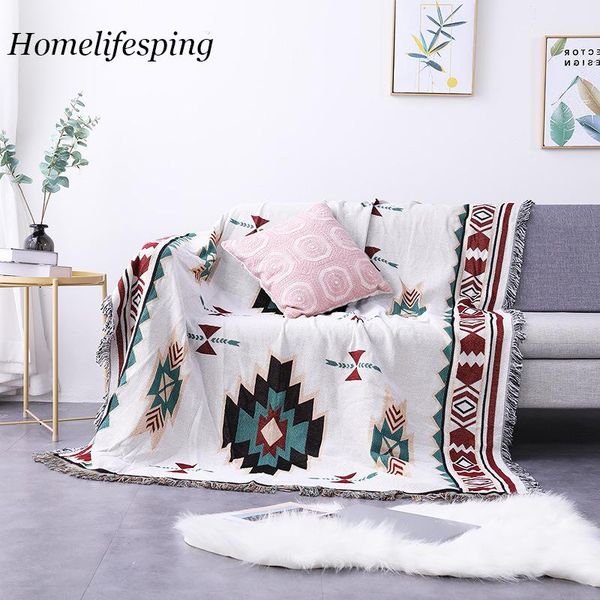 

blankets bohemian knitted chair lounge blanket bed plaid tapestry bedspread women outdoor beach sandy towels cape for bedroom office