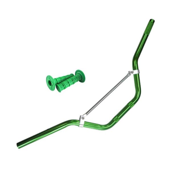 

handlebars green 7/8" handlebar & grips for most chinese import pit / dirt bikes