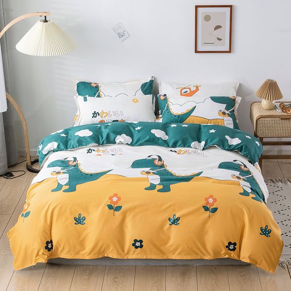 

bedding sets cartoon modern linens home textile sets cute duvet cover set sheets pillowcase soft aloe cotton single king size 8mkl