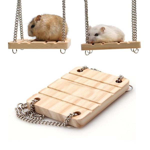 

hamster chinchilla toys small animals products wooden swing harness hanging bed parrot rest mat pet accessories animal supplies