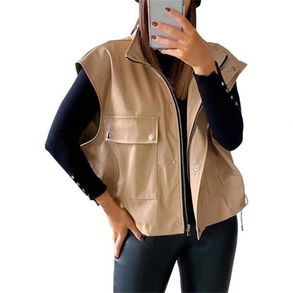 

running jackets women motorcycle vest pocket slant zip coat jacket, Black;red