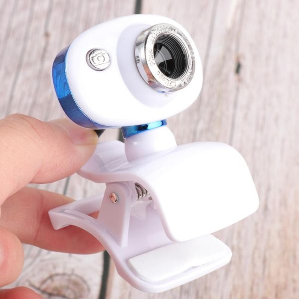 

webcams rotatable camera webcam focal length adjustable with microphone clip for pc lap(blue)