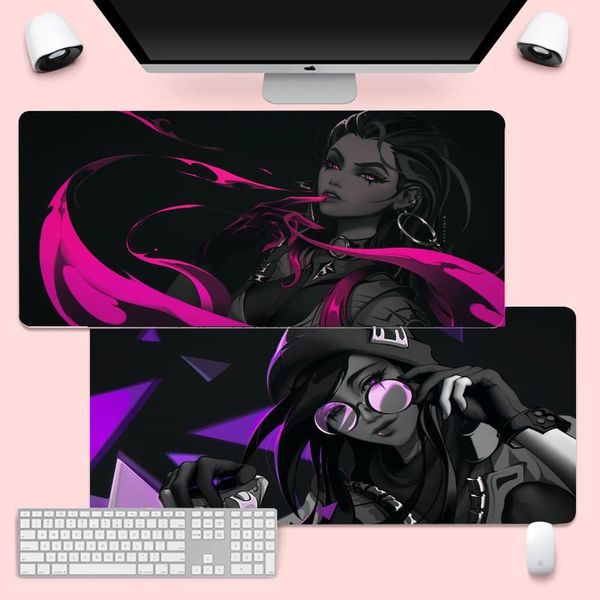 

mouse pads & wrist rests 90x40cm valorant extended girl gaming pad large gamer big mat computer locking edge mousepad keyboard desk mice