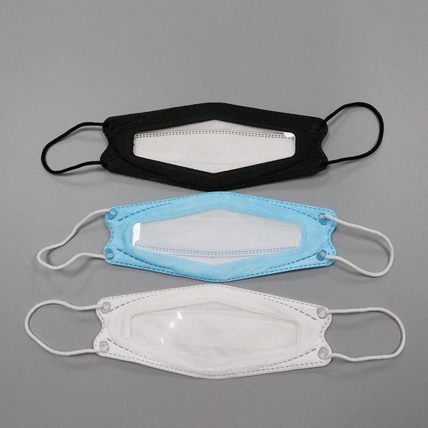 

open mouth fish mask kf94mask us fogging high definition transparent lip mask for deaf mute