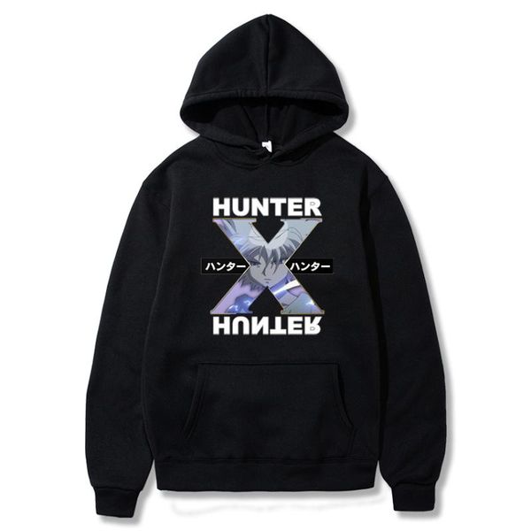 

men's hoodies & sweatshirts anime streetwear x manga man women pullover fleece sweatshirt harajuku dropship clothes killua, Black