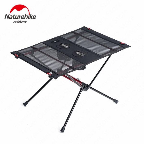 

naturehike lightweight camping table portable foldable outdoor patio picnic folding fishing desk with water cup bags camp furniture