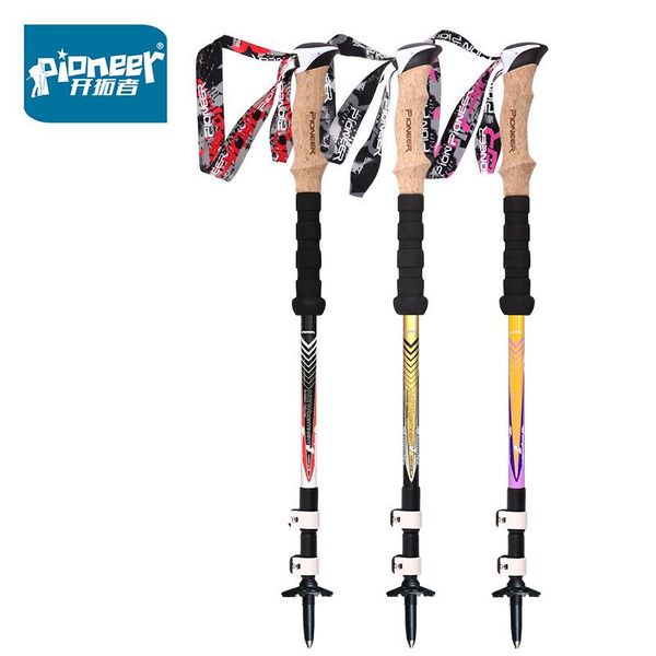 

trekking poles pioneer 1pc carbon fiber ultralight folding 65-135cm adjustable length for camping ski hiking walking sticks