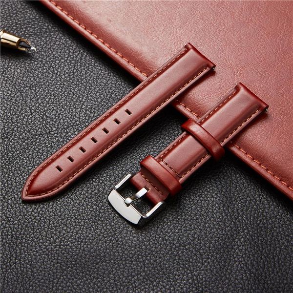 

watch bands quick release leather watchband 18mm 20mm 22mm for samsung galaxy gear s3 active 2 smartwatch band accessories straps, Black;brown