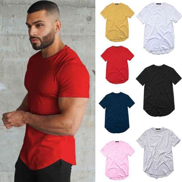 

men's t-shirts t shirt kanye west extended t-shirt clothing curved hem long line tees hip hop urban blank justin bieber shirt, White;black