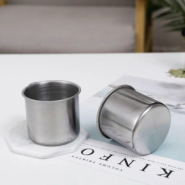

mugs stainless steel water cup household simple durable healthy child