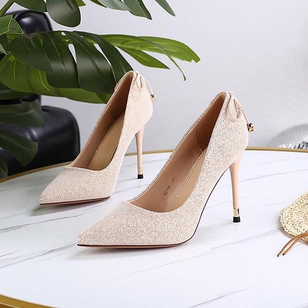 

dress shoes high heels women spring autumn korean style pointed toe shallow bow single shoe stiletto fashion elegant women's 2021, Black