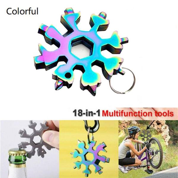 

hand tools stainless snowflake shape key-chain multi-tool screwdriver