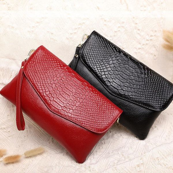 

evening bags 2021 fashion alligator print clutch bag leather envelope messenger ladies handbags