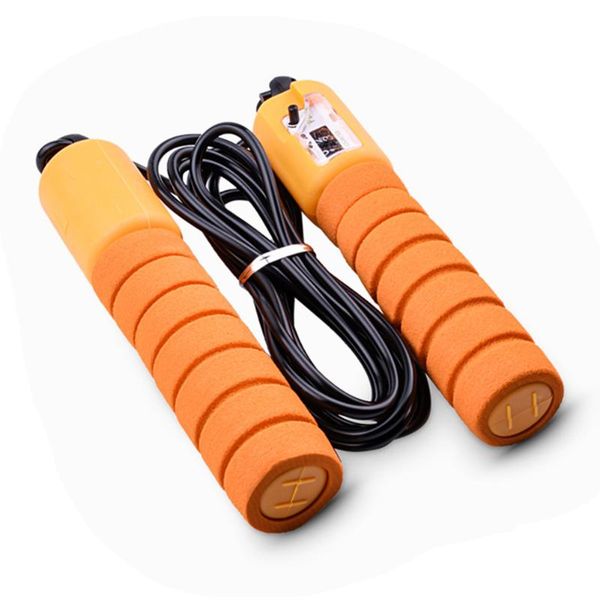 

jump ropes rope electronic counter 2.8m adjustable fast speed counting skipping jumping wire workout equipments sponge handle
