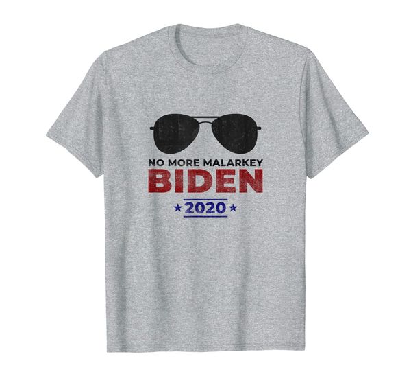 

joe biden for president 2020 no more malarkey vintage funny t-shirt, White;black
