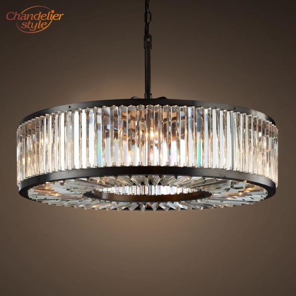 

chandeliers welles clear crystal round chandelier lighting modern smoke cristal lamp retro nordic led hanging light