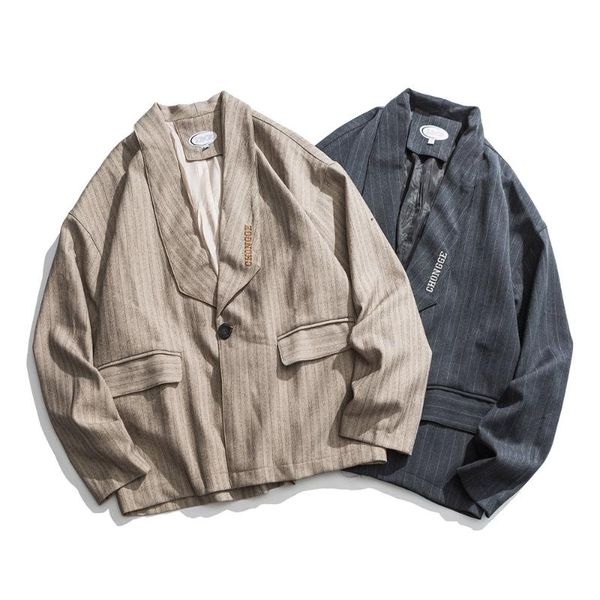 

men's suits & blazers corduroy tie-dye printed buckle buttons harajuku hip hop fashion oversized streetwear casual men clothing, White;black