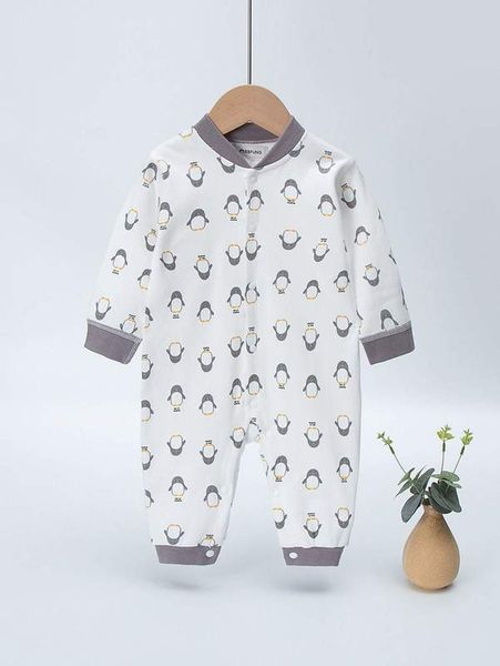 

yingzifang baby cartoon graphic button front jumpsuit she, Blue